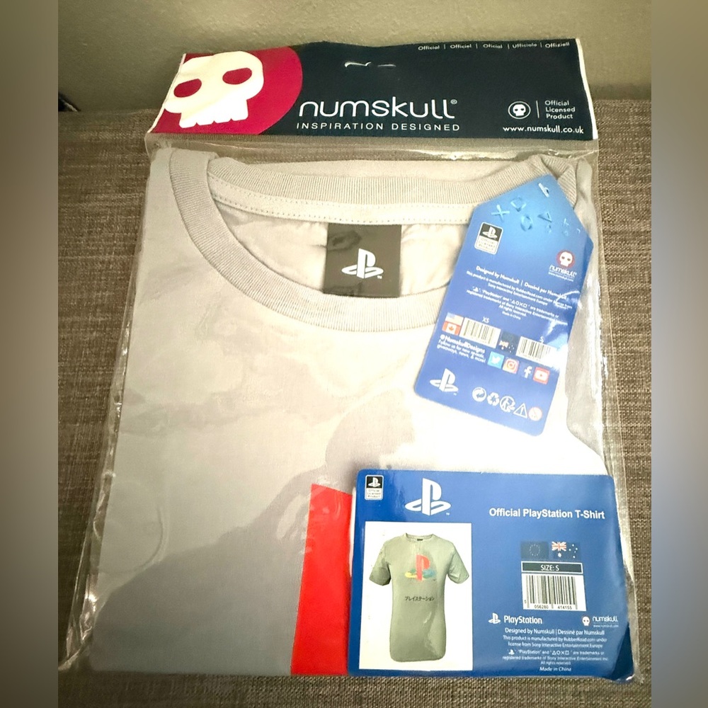 NWT Official PlayStation Numskull Gray Shirt Size Small